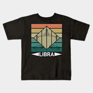 Libra Zodiac Vintage Horoscope Kids T-Shirt